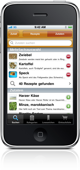 Rezepte für iPhone